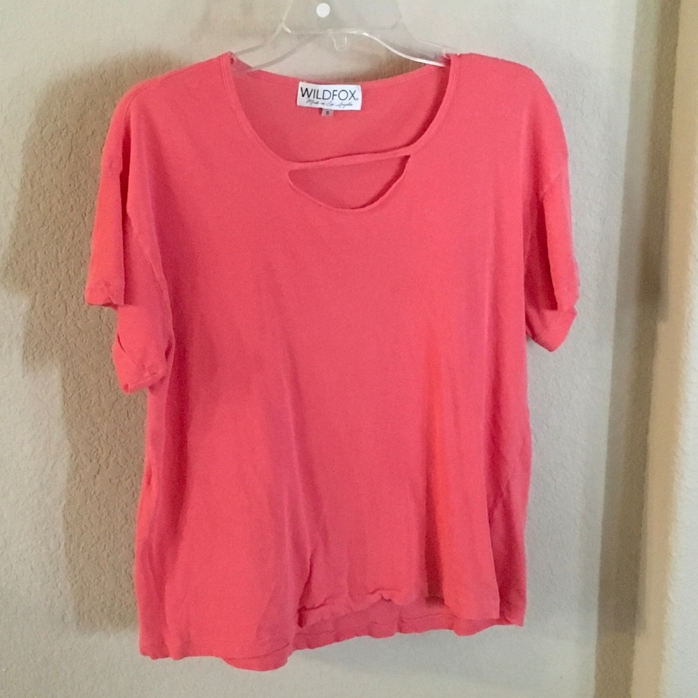 PRISTINE WILDFOX PLAIN TEE DISTRESSED